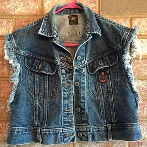 80’s LEE USA Blue Move Cropped black label vest
